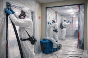 Professional Asbestos Abatement Team at Work