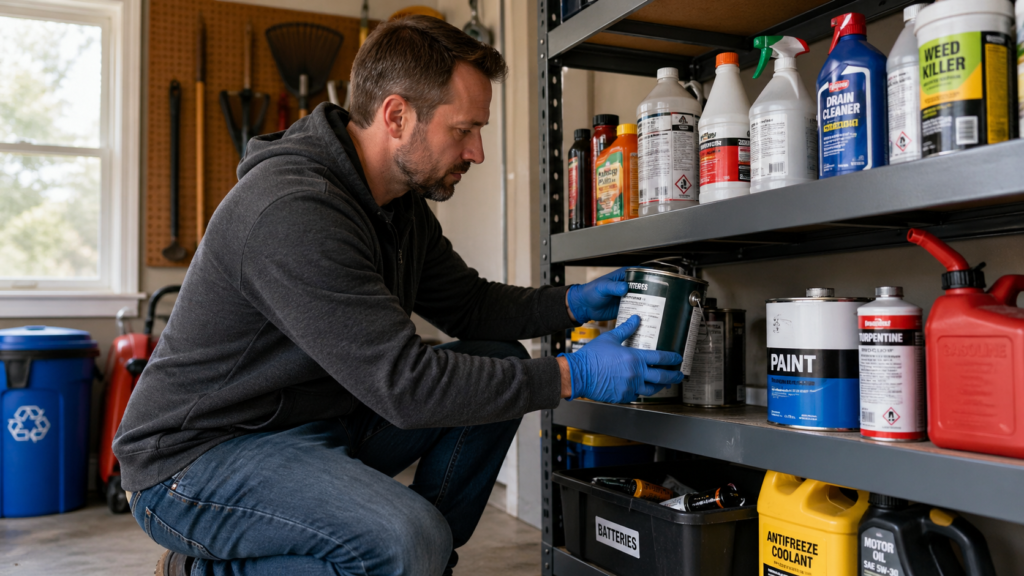 Safe Storage of Household Chemicals in Residential Garage